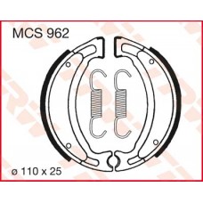 Колодки тормозные барабанные Yamaha Jog TRW LUCAS MCS962 110х25мм"